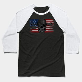lacrosse american flag Baseball T-Shirt